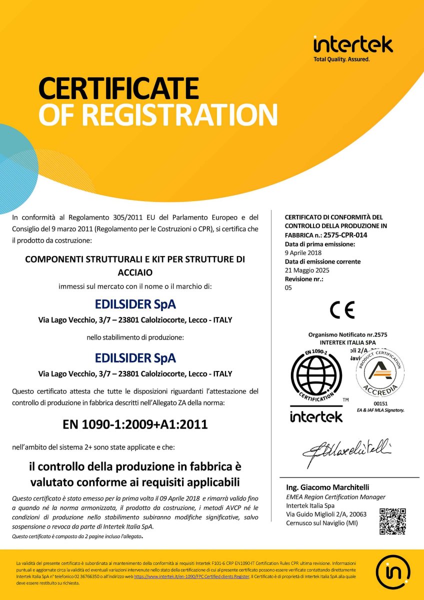 EN 1090 | EDILSIDER EN1090 CALOLZIOCORTE ITA Rev.5(1)